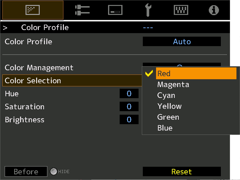 6-axis Color Management System